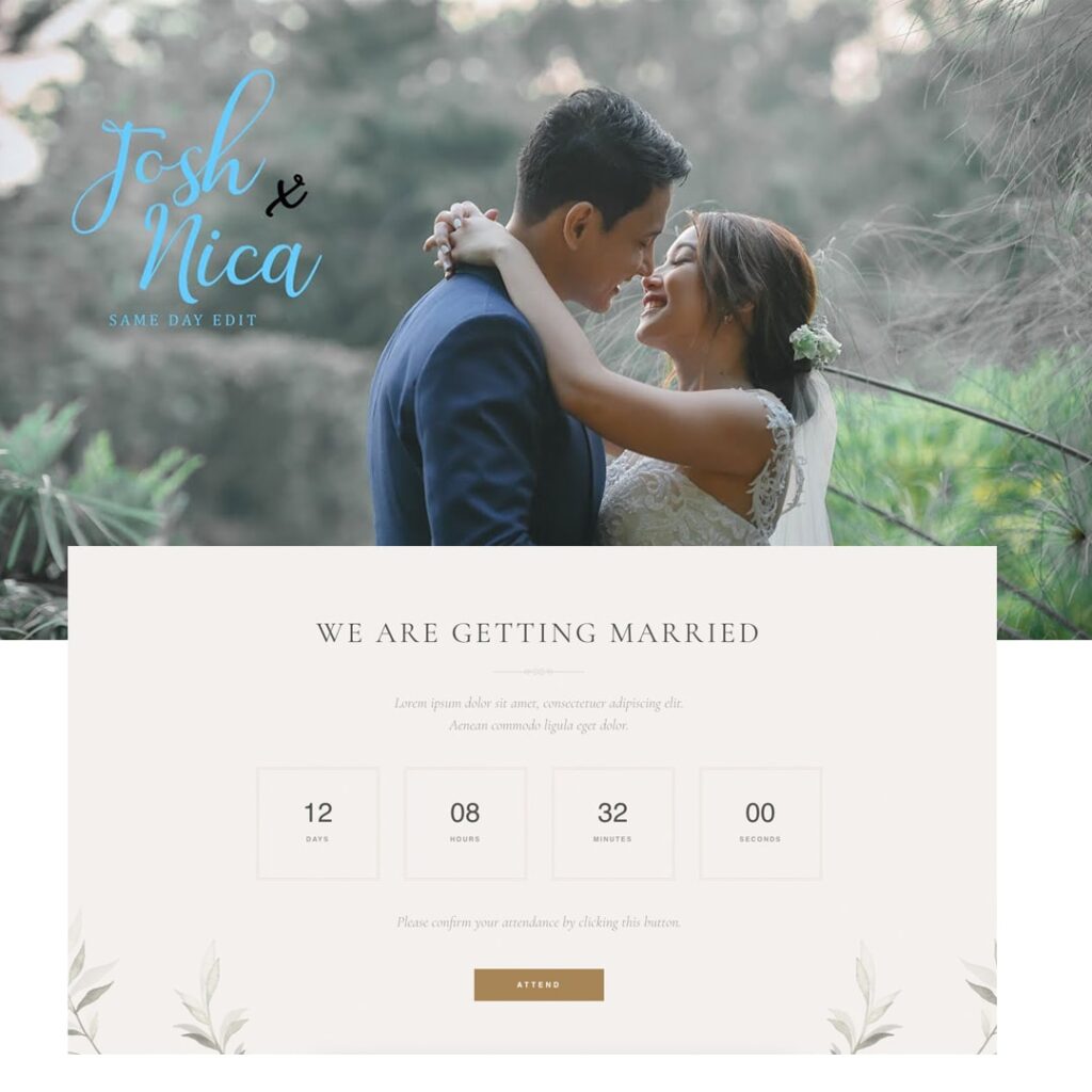 Wedding Website - Sample | Perfect Day Digital (Weareinvitingyou.co)